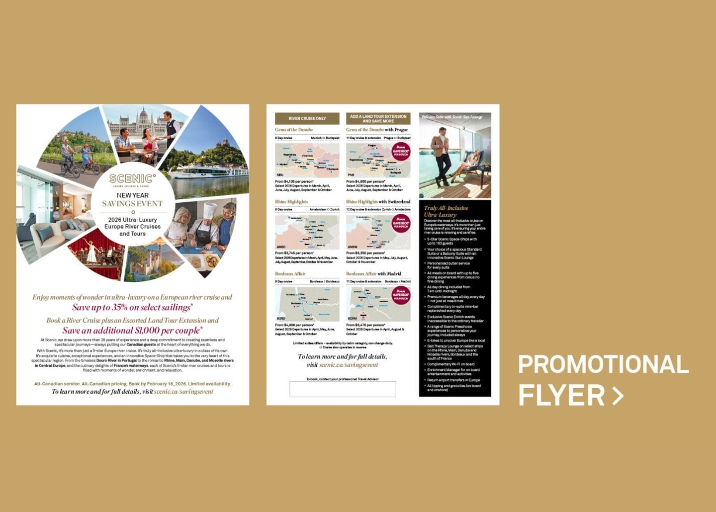 2026 Europe River Cruising New Year Savings flyer banner