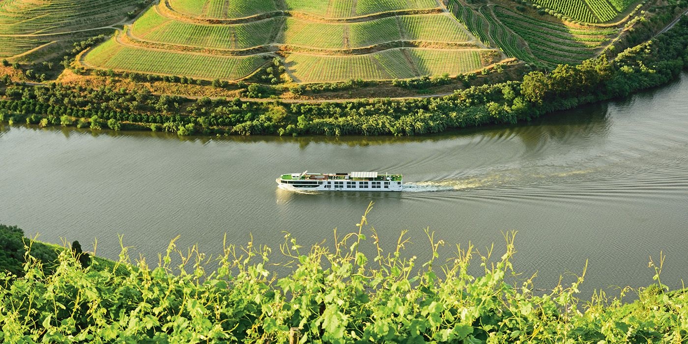 Scenic Azure cruising the Douro Valley, Portugal