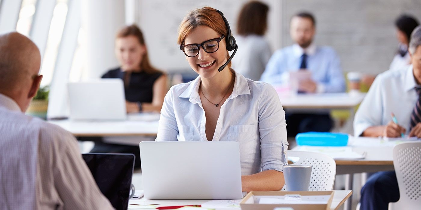 People working in an office