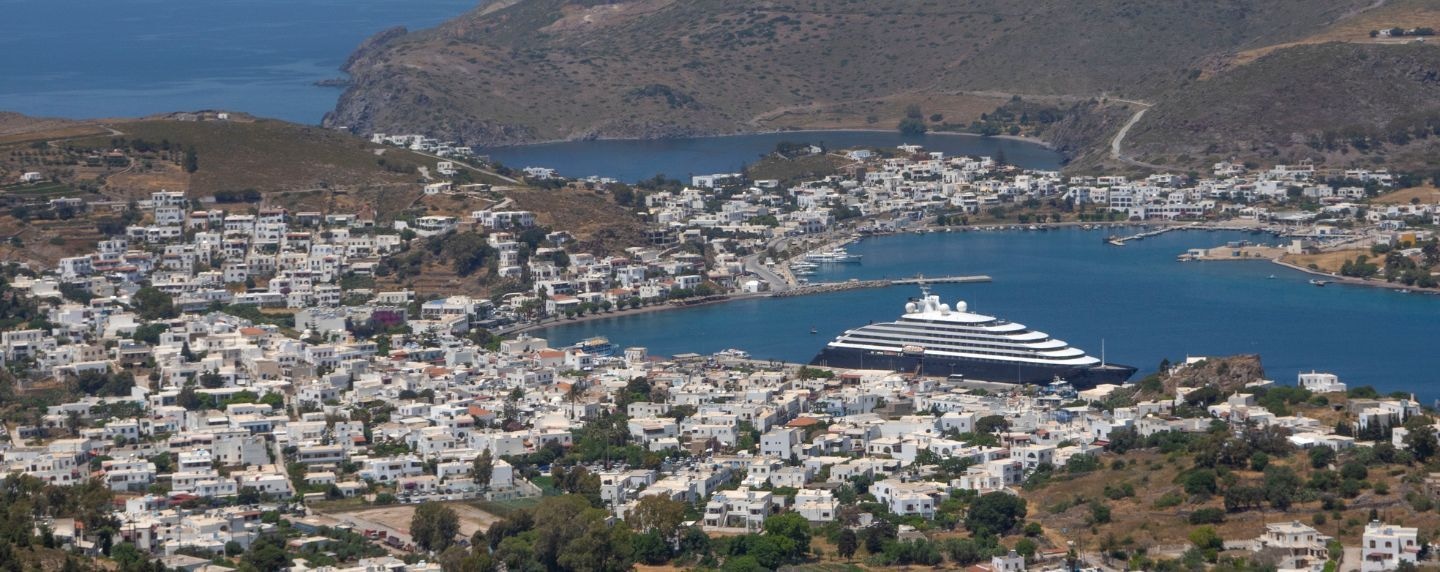 Scenic Eclipse sailing in Patmos, Greece